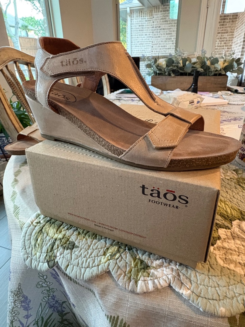 Taos sandals “ Sheila” Leather Wedges size 10-10.5 U.S. ( 41 EU) - Picture 7 of 10